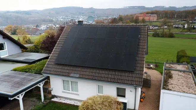Photovoltaikanlage auf einem Einfamilienhaus